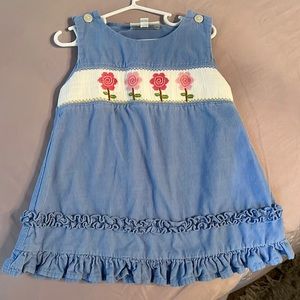 Corduroy flower dress